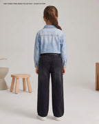 Imported Girls Black Rhinestone Embellished Denim Jeans
