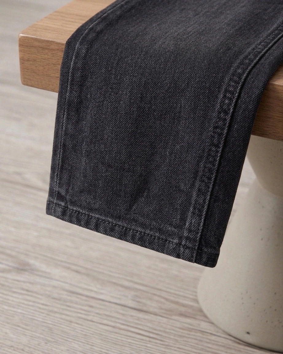 Imported Girls Black Rhinestone Embellished Denim Jeans