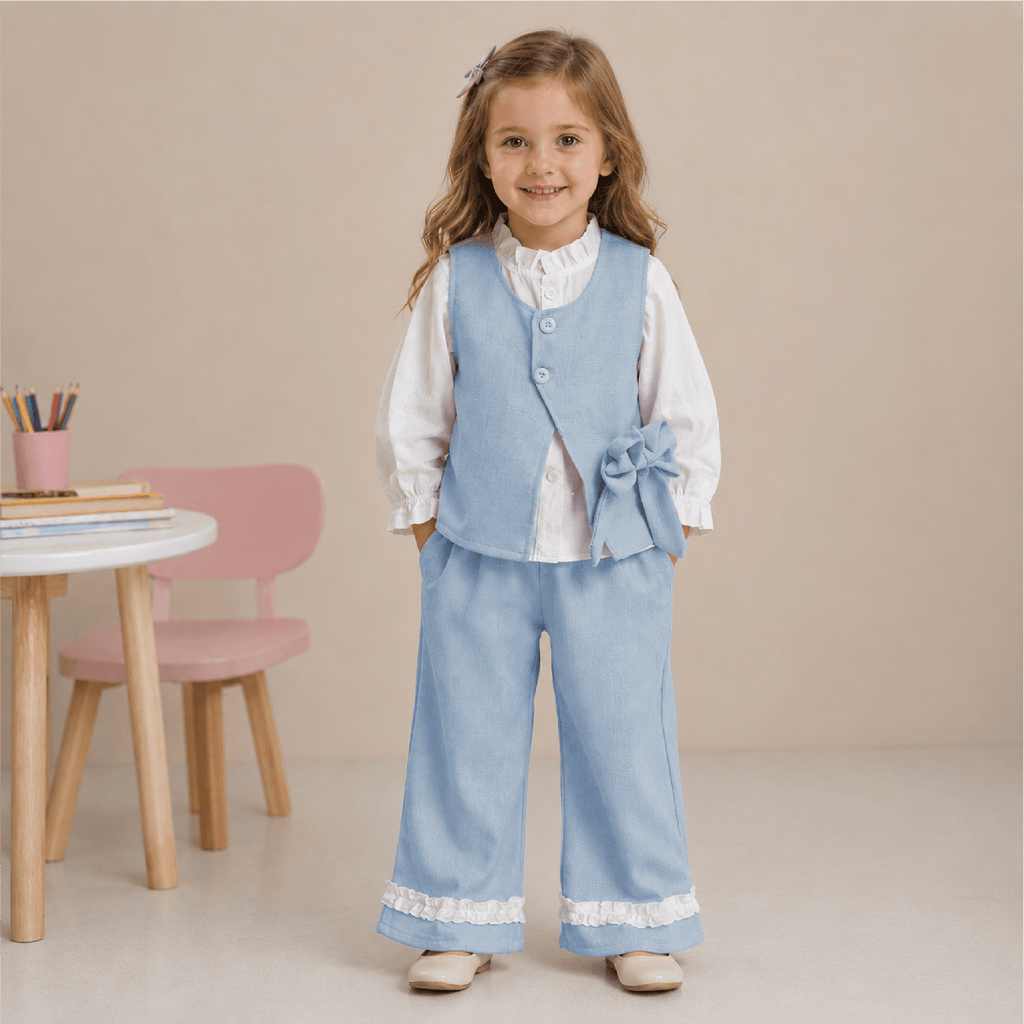 Imported Kids Cotton Co-ord Set | Violet, Pink & Blue | Ages 1-5 Years