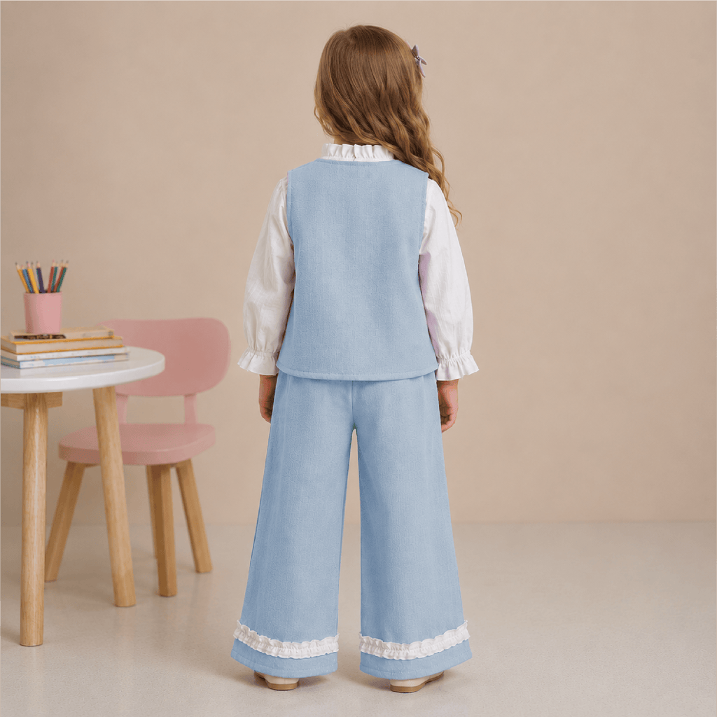 Imported Kids Cotton Co-ord Set | Violet, Pink & Blue | Ages 1-5 Years