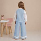 Imported Kids Cotton Co-ord Set | Violet, Pink & Blue | Ages 1-5 Years