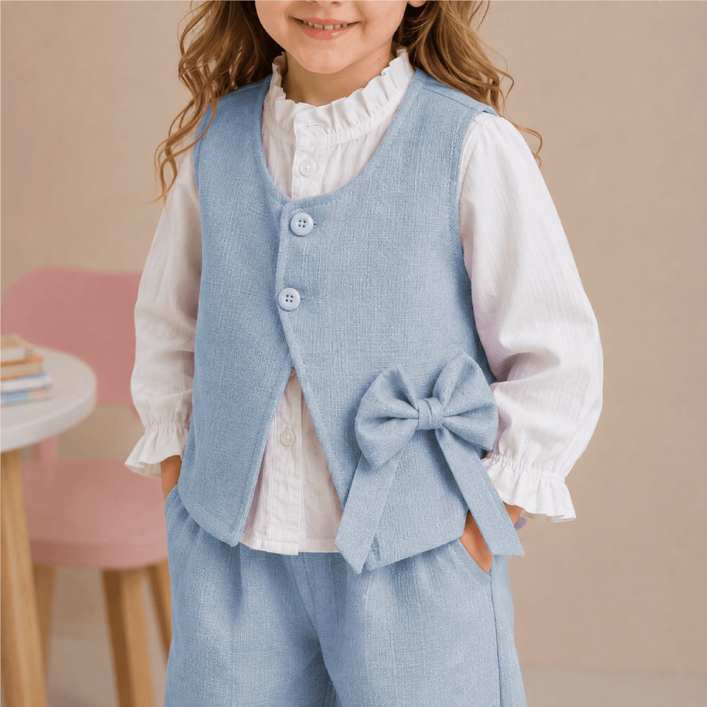 Imported Kids Cotton Co-ord Set | Violet, Pink & Blue | Ages 1-5 Years
