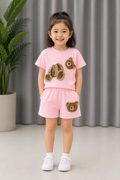 Imported Kids Co-ord Set for Girls | Pink & Green | 9-12M to 2-3Y