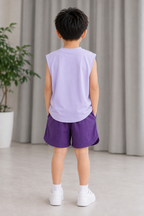Kids Unisex Lycra Co-ord Set | Lavender & Pink | 2-3Y to 4-5Y imported