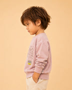 Zooppy Signature Script Print Crew-Neck Sweatshirt