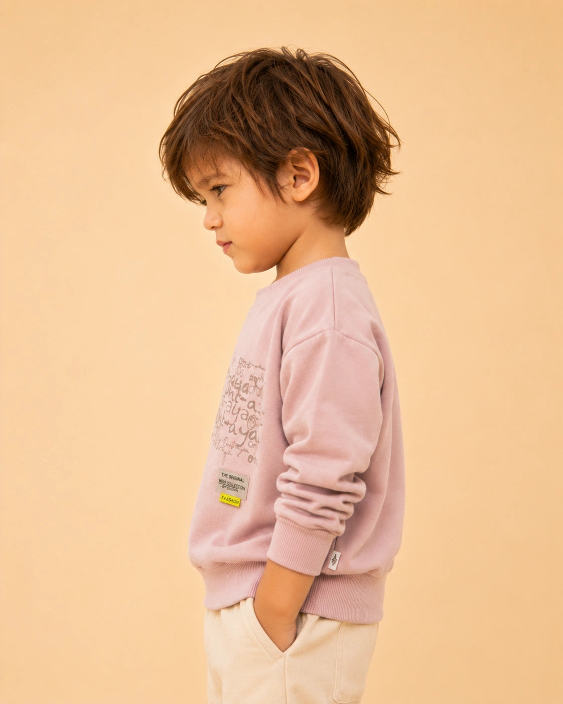 Zooppy Signature Script Print Crew-Neck Sweatshirt