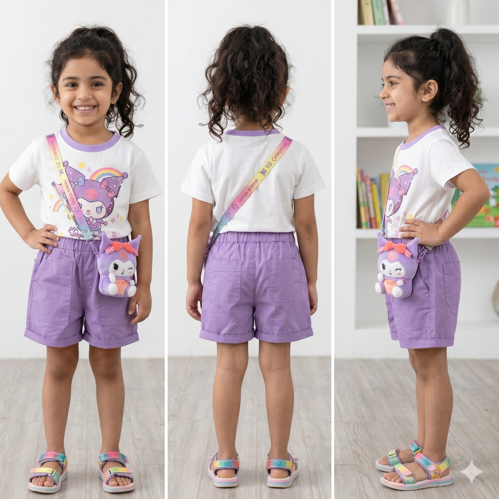 Girls Short Sleeve Cotton Cartoon Dress | Stylish Summer Kids Outfit (18M–6Y)