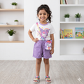 Girls Short Sleeve Cotton Cartoon Dress | Stylish Summer Kids Outfit (18M–6Y)