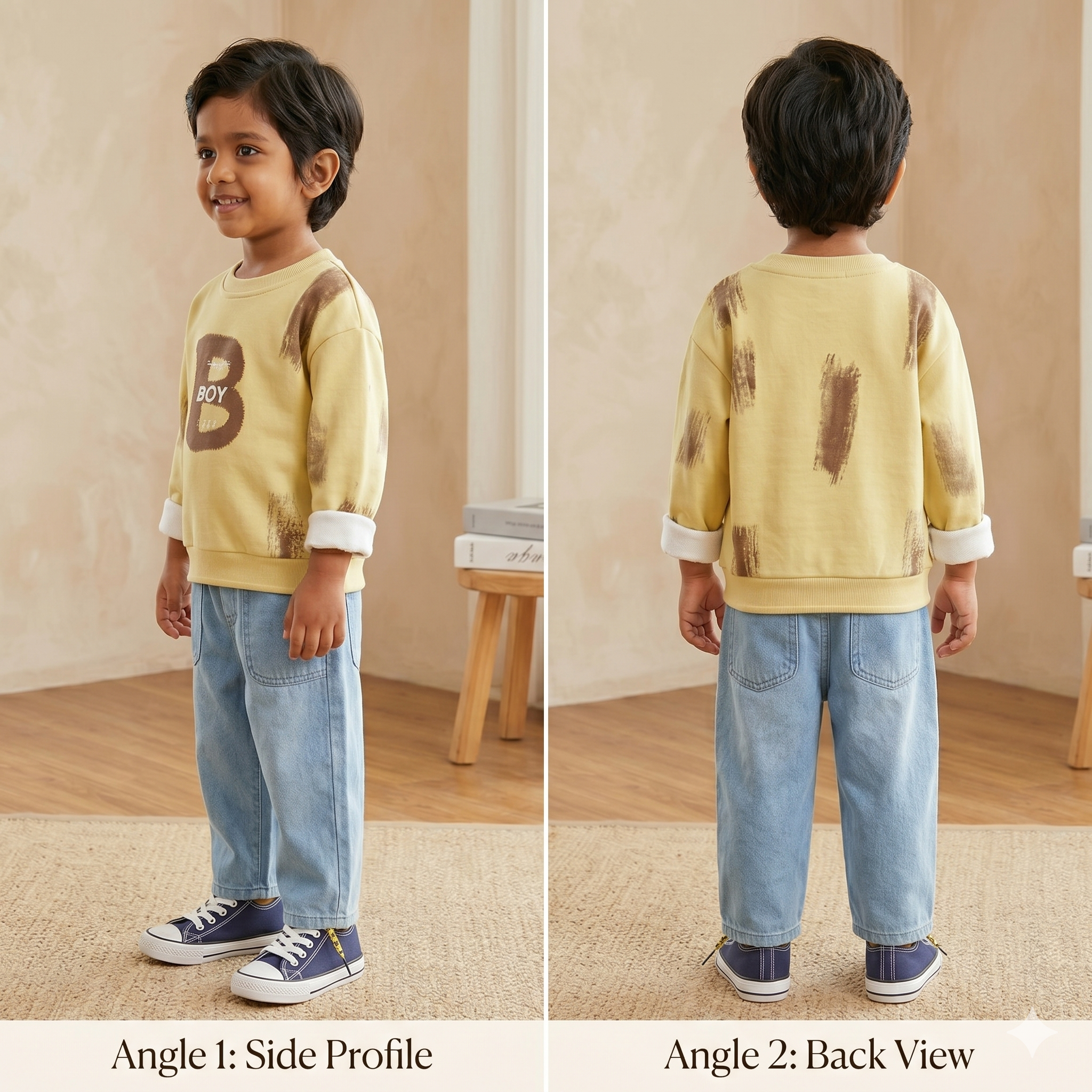 Boys Cartoon Print Sweatshirt & Pants Set | 2-Piece Spring Kids Outfit (2–7 Years)