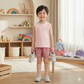 Girls Ice-Feel Sleeveless Vest & Shorts 2-Piece Set | Quick-Dry Summer Outfit (18M–4Y)