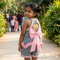 Girls Lace Halter Top & Denim Skirt Set | 2-Piece Kids Fashion Outfit