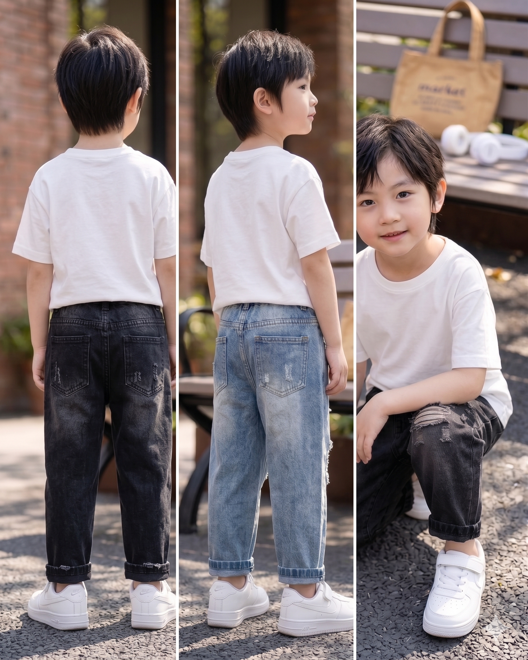 Boys Hip Hop Jeans – Soft Washed Denim with Printed Waistband | Kids Casual Pants