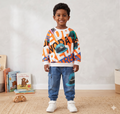 Boys Trendy Sweatshirt & Jeans 2-Piece Set | Casual Spring & Autumn Kids Outfit (18M–6Y)