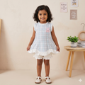 Girls Checked Sleeveless Top & Shorts Set | 2-Piece Summer Outfit (18M–6Y)