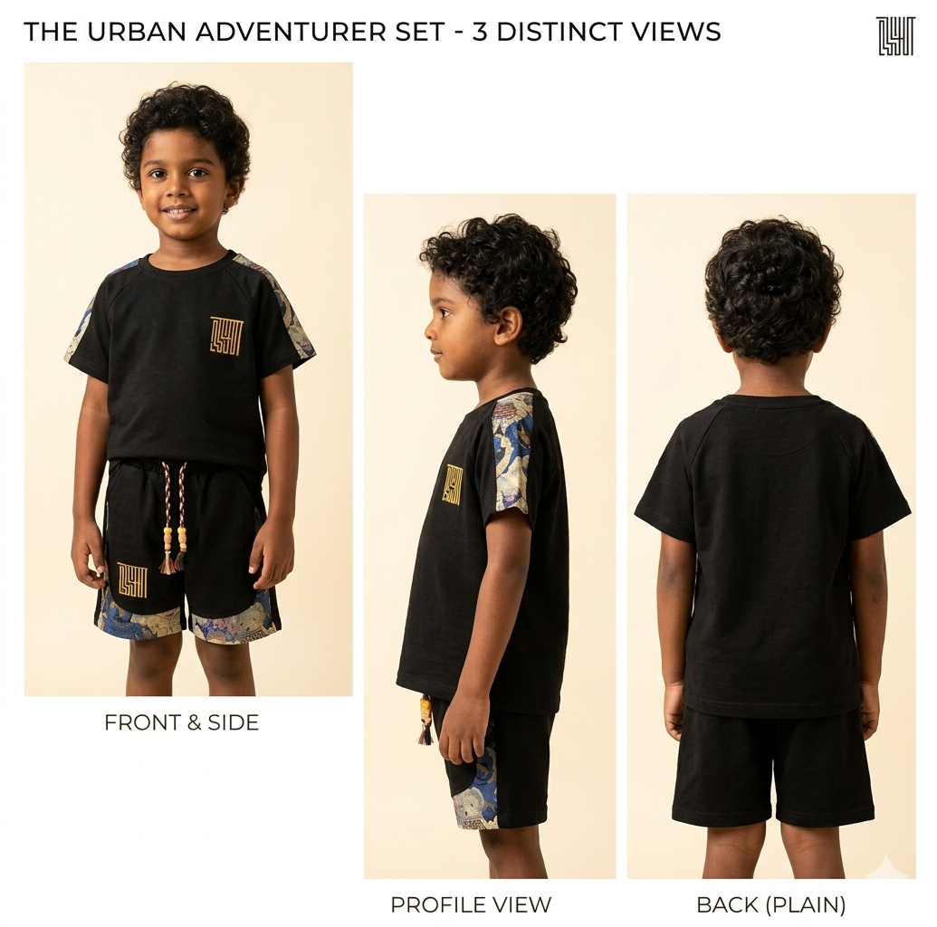 Unisex Korean Style Cartoon Cotton Suit | 2-Piece Summer Kids Outfit 2026
