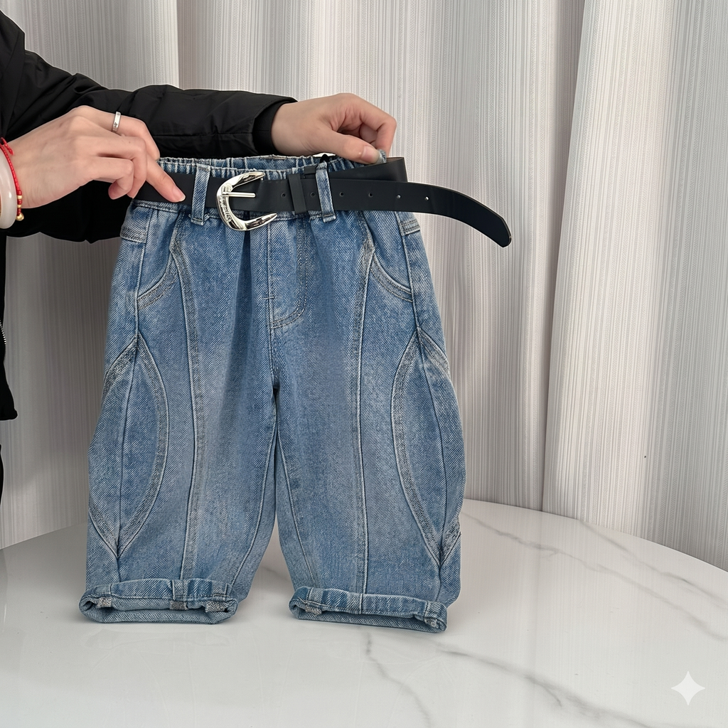 Kids Structured Curved Panel Jeans | Premium Denim (Ages 2-7)