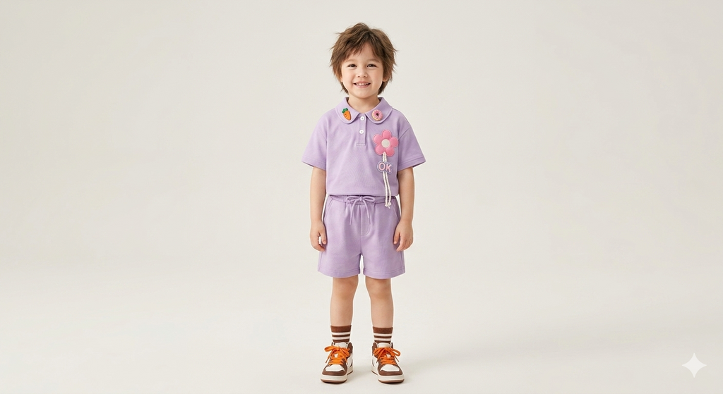 Girls Little Floral 2-Piece Summer Set | Kids Casual Shorts Outfit 2026