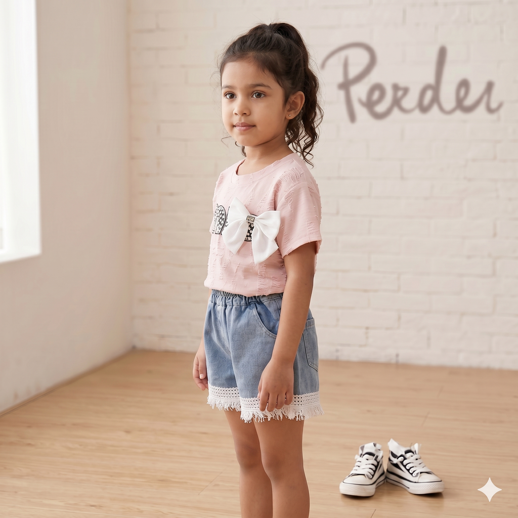 Girls Animal Print Top & Skirt 2-Piece Set | Soft Cotton Casual Outfit (18M–6Y)