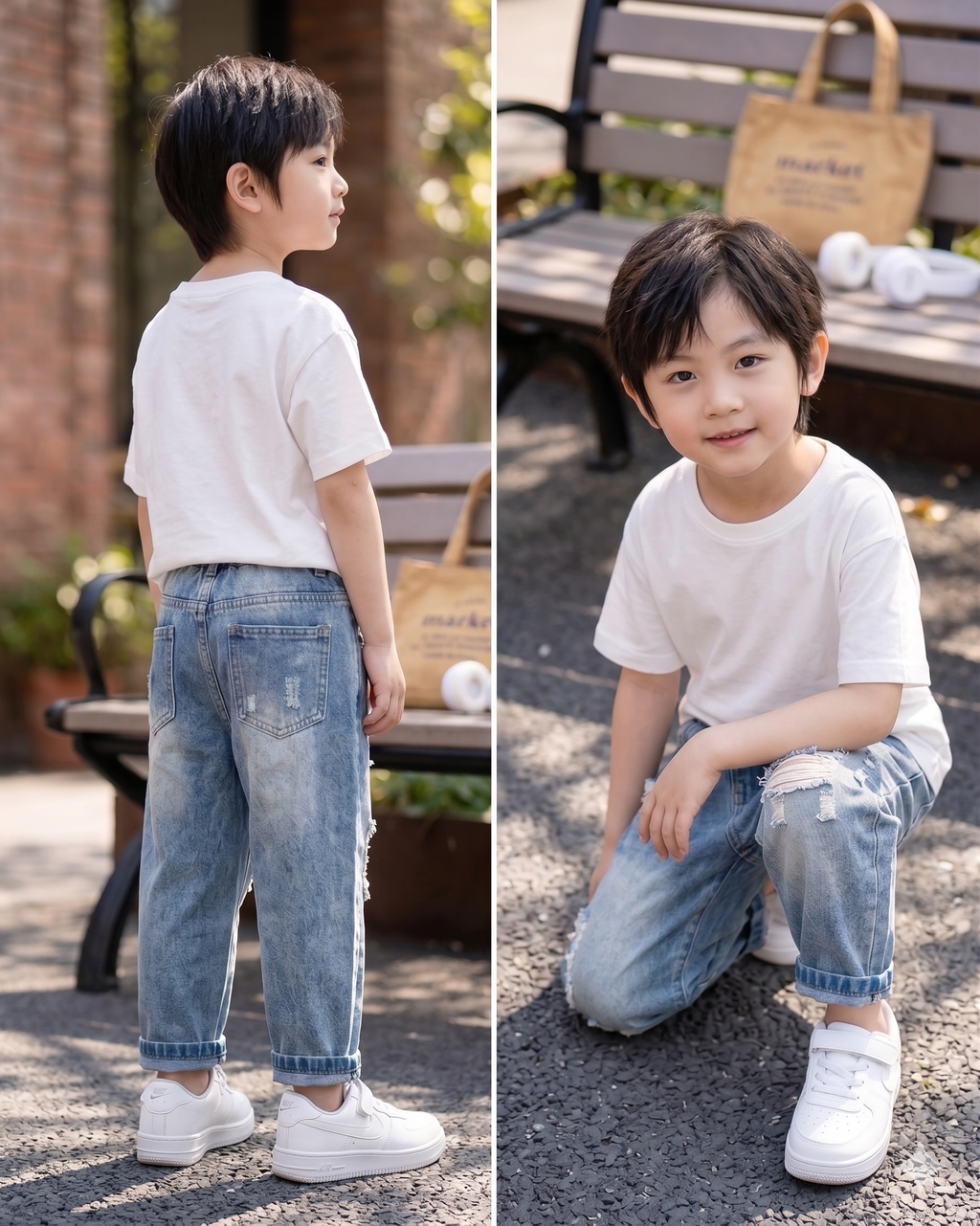 Boys Hip Hop Jeans – Soft Washed Denim with Printed Waistband | Kids Casual Pants