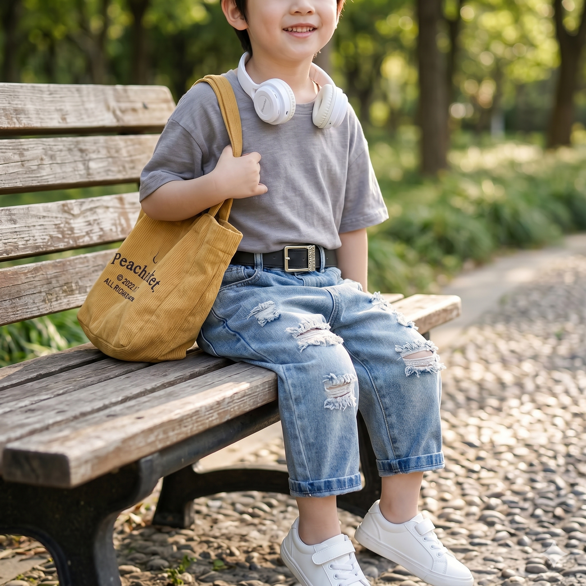 Boys Ripped Denim Shorts – Frayed Hem & Patch Pocket | Kids Summer Jeans