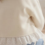 Zooppy Petite Couture Lace-Hem Sweatshirt