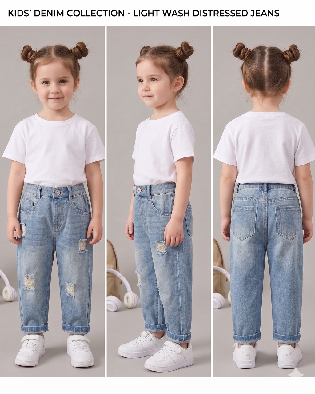 Kids Casual Denim Pants | Spring & Autumn | Boys & Girls