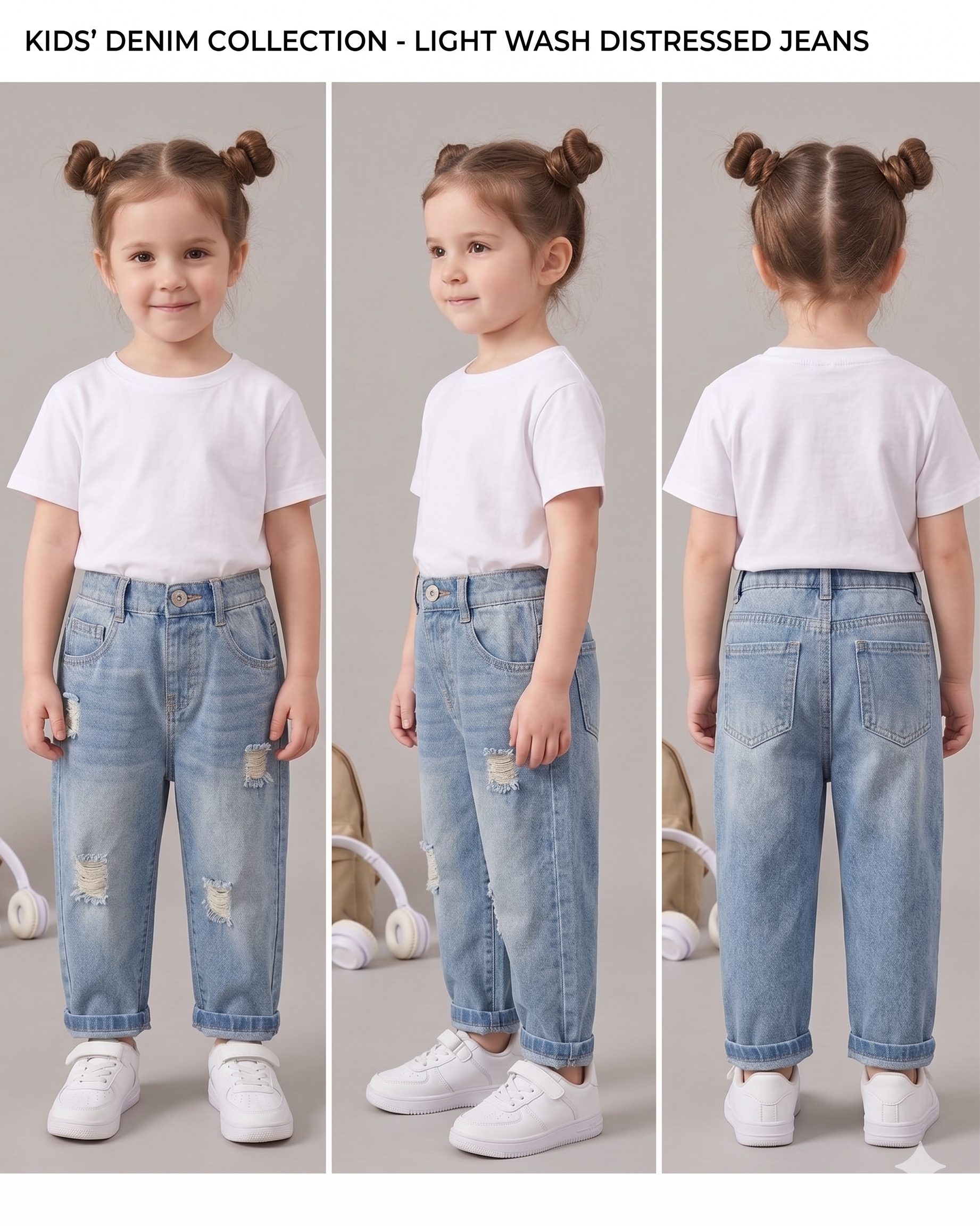 Kids Casual Denim Pants | Spring & Autumn | Boys & Girls