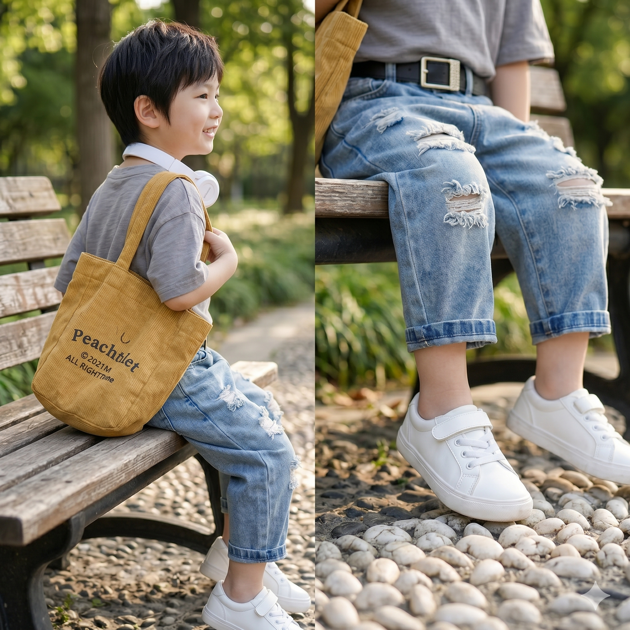 Boys Ripped Denim Shorts – Frayed Hem & Patch Pocket | Kids Summer Jeans
