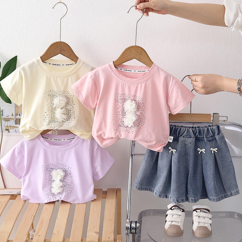 Girls Fashion Short Sleeve 2-Piece Set | Casual Summer Outfit for Baby Girls 2026