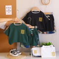 Unisex Korean Style Cartoon Cotton Suit | 2-Piece Summer Kids Outfit 2026