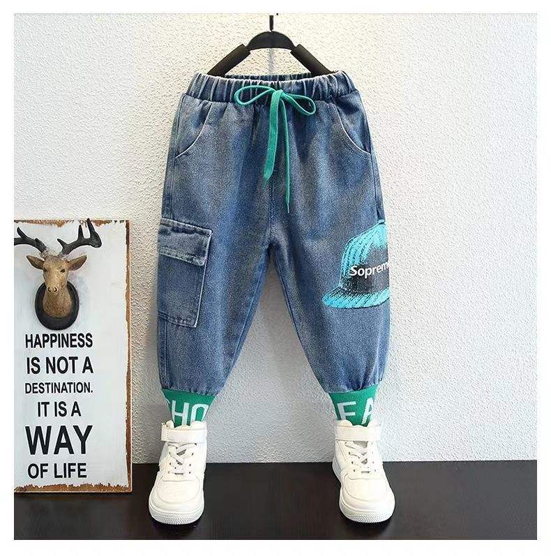 Boys Trendy Sweatshirt & Jeans 2-Piece Set | Casual Spring & Autumn Kids Outfit (18M–6Y)
