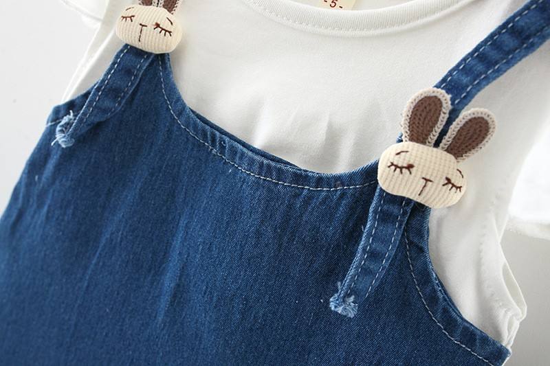 Baby Girls Cute Rabbit Fly Sleeve Dress | Newborn Summer Frock