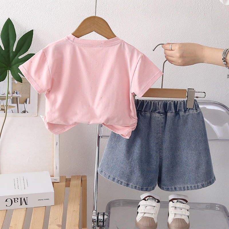 Girls Fashion Short Sleeve 2-Piece Set | Casual Summer Outfit for Baby Girls 2026