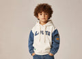 Zooppy Urban Edge Denim Sleeve Colourblock Hoodie