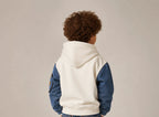 Zooppy Urban Edge Denim Sleeve Colourblock Hoodie