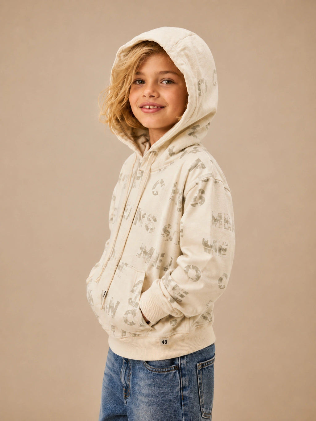Zooppy Urban Edge All-Over Letter Print Hoodie