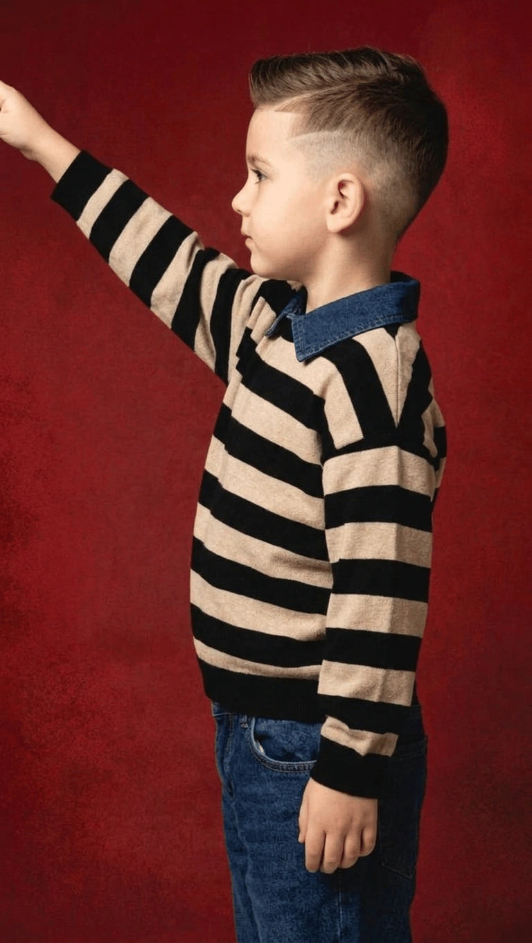 Imported Zooppy Boys Co-ord Set – Cream & Green