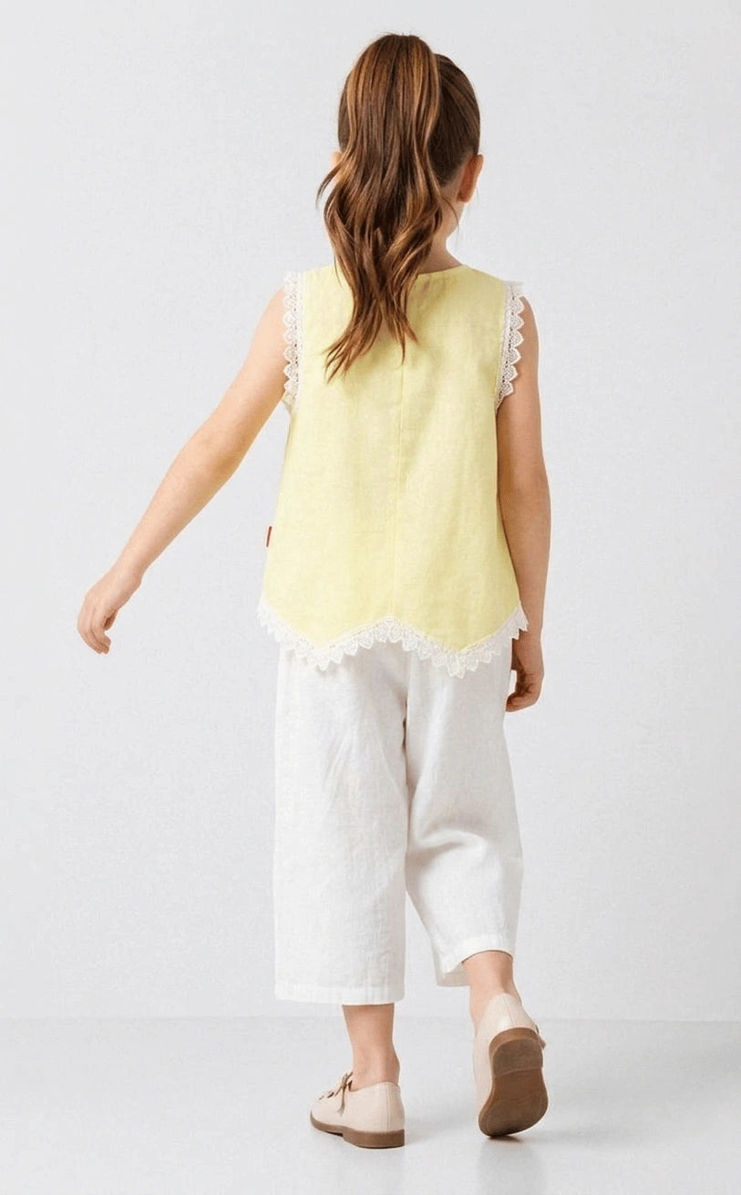 Imported Zooppy Girls Co-ord Set – Yellow & Green