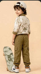 Imported Zooppy Boys Co-ord Set – Bronze & Green