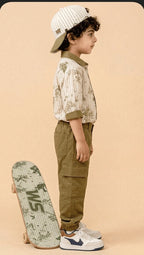 Imported Zooppy Boys Co-ord Set – Bronze & Green