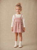 Girls Imported Frock | Pink, Brown & White | Ages 18M-5 Years
