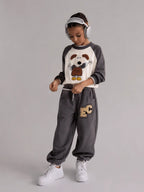 Girls Imported Co-ord Set | Brown & Beige | Ages 18M-6 Years