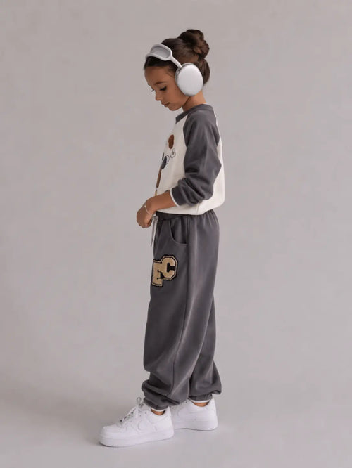 Girls Imported Co-ord Set | Brown & Beige | Ages 18M-6 Years