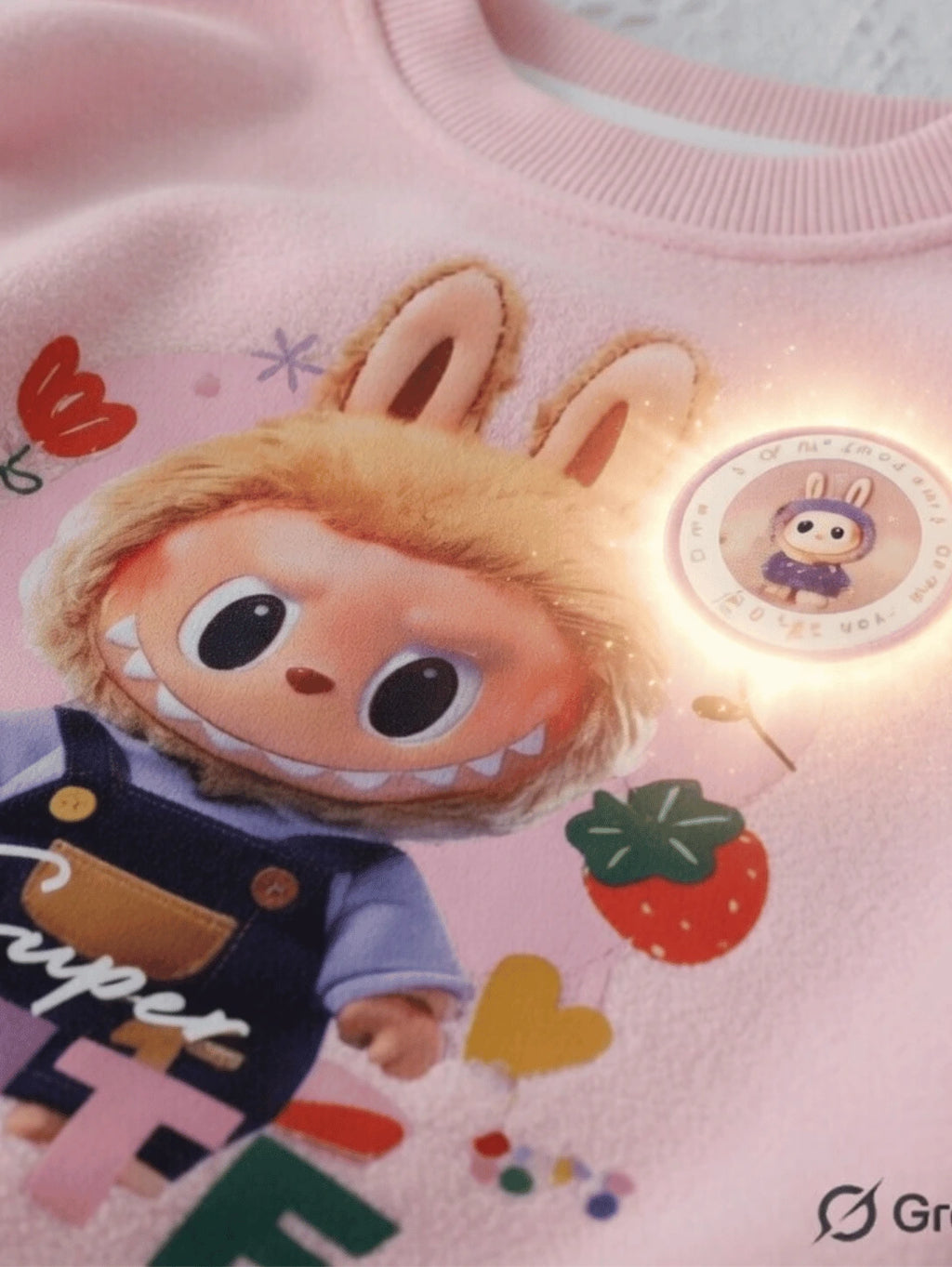 Girls Imported Light-Up T-Shirt | Glows on Heart Tap | Green, Pink, Cream, White & Blue | Ages 2-6Y