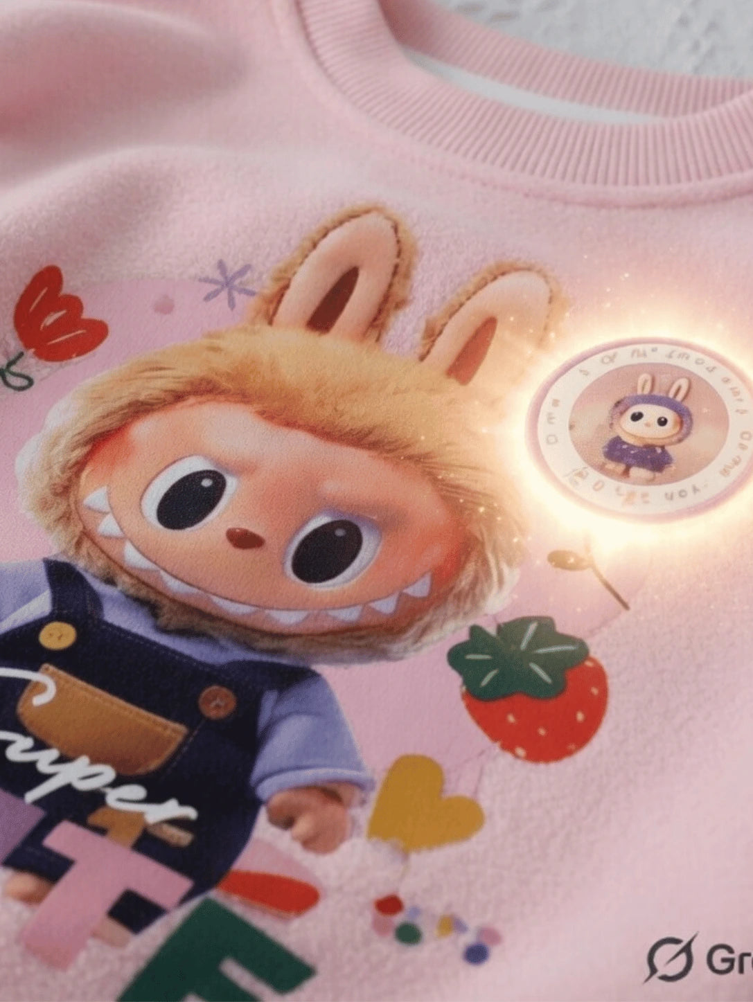 Girls Imported Light-Up T-Shirt | Glows on Heart Tap | Green, Pink, Cream, White & Blue | Ages 2-6Y