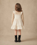 Girls Frock - Pink, Brown & White | Ages 18M-5 Years