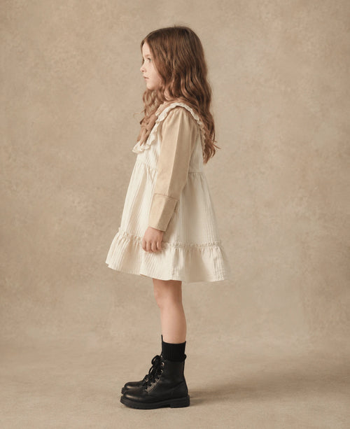 Girls Frock - Pink, Brown & White | Ages 18M-5 Years