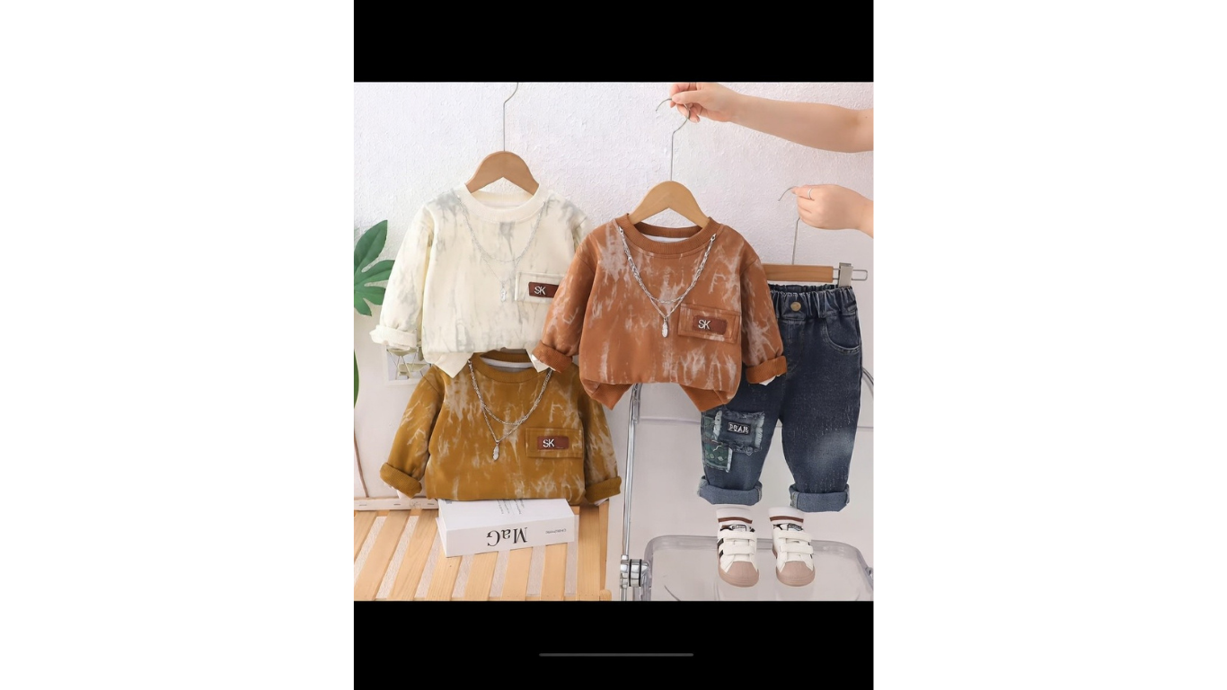 Kids Premium Co-ord Set with Chain & Accessories | Stylish Coordinated Outfit (2–7Y)