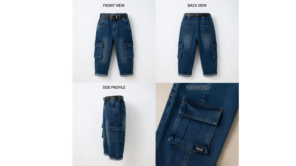 Kids Jeans Long Stone Washed Kids Boys Jeans Pants l 18- 6 Years