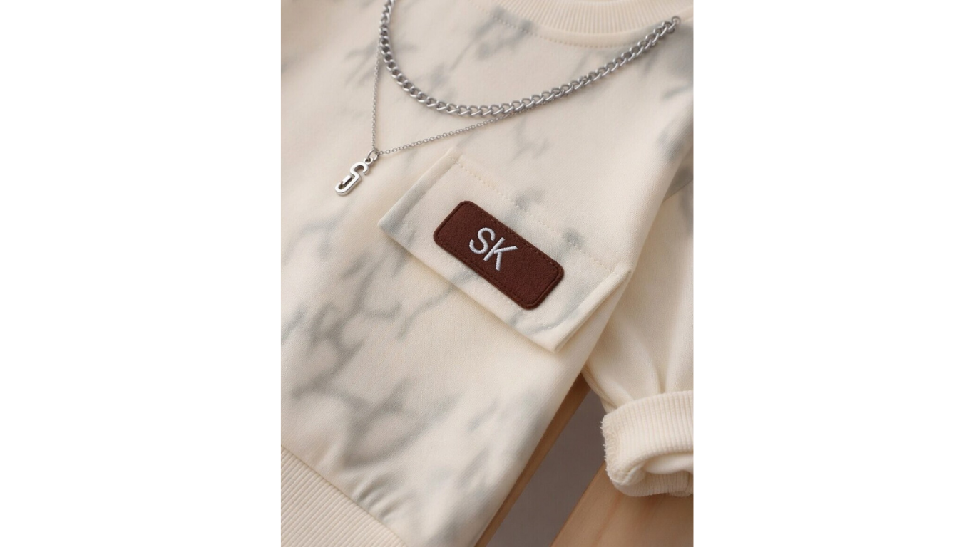 Kids Premium Co-ord Set with Chain & Accessories | Stylish Coordinated Outfit (2–7Y)